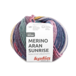 Katia Merino Aran Sunrise 306 Fuchsia-Blue-Ochre Yellow