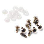 HobbyArts Safety Eyes, Beige, 5 Pairs 10 mm