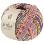Lana Grossa Landlust Die Sockenwolle 826 Peach/Purple/Spring green/Violet/Grey/Cream/Terracotta