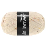 Lana Grossa Meilenweit 100 Tweed 185 Cream melange