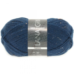 Lana Grossa Meilenweit 100 Tweed 128 Dark petrol blue