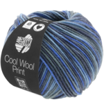 Lana Grossa Cool Wool Print 716 Denim/Grey-blue/Royal blue