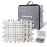 LindeHobby Blocking Mats in Felted Bag with 100 T-Pins, White