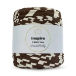 LindeHobby Inspire Print 50 Off-white with wide dark brown stripes
