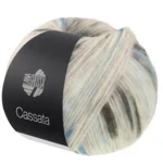Lana Grossa Cassata 16 Natural white/steel blue/petrol/dark grey