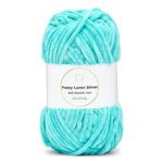 LindeHobby Fuzzy Chenille Silver Lurex 13 Teal