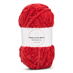 LindeHobby Fuzzy Chenille Silver Lurex 27 Ruby