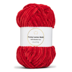 LindeHobby Fuzzy Chenille Gold Lurex 27 Ruby