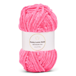 LindeHobby Fuzzy Chenille Gold Lurex 49 Neon pink