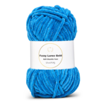 LindeHobby Fuzzy Chenille Gold Lurex 30 Sky blue