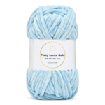 LindeHobby Fuzzy Chenille Gold Lurex 07 Baby blue