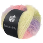 Lana Grossa Basta Mista 112 Cream/Vanilla/Lime/Gray green/Pink/Lilac/Lavender