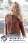 262-8 Autumn Nutmeg Cardigan by DROPS Design