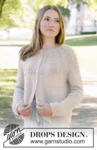 268-6 Meringue Bliss Cardigan by DROPS Design