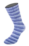 Lana Grossa Cosy Socks Soft Stripes 101 Blue violet/violet blue/light violet/white
