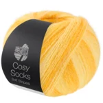 Lana Grossa Cosy Socks Soft Stripes 111 Yellow/egg-yolk yellow/saffron yellow