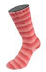 Lana Grossa Cosy Socks Soft Stripes 113 Salmon/salmon red/coral