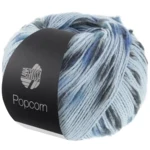 Lana Grossa Popcorn 06 Light blue/petrol/graphite