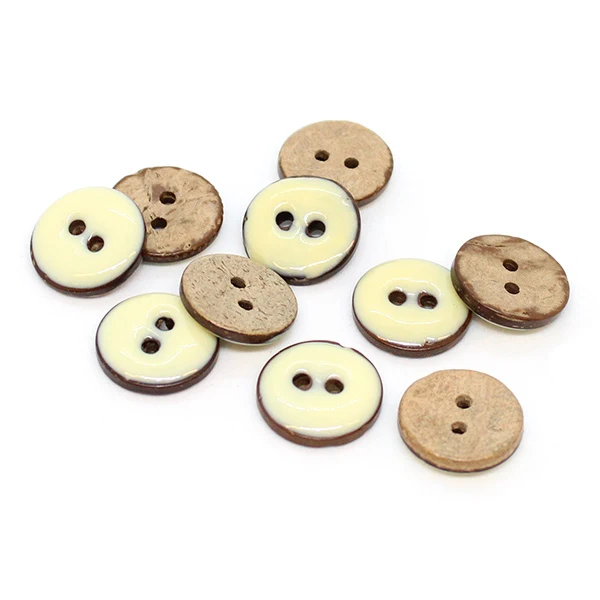 LindeHobby Light Wood Buttons, 15 mm, 10 pcs