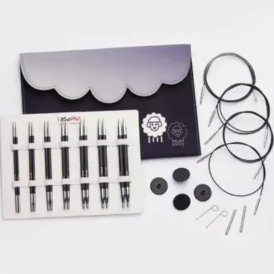 KnitPro Karbonz Interchangeable Circular Needle Set Deluxe