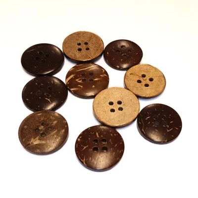 HobbyArts Coconut Buttons 20 mm, 10 pcs