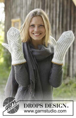 192-10 Sundal Mittens by DROPS Design
