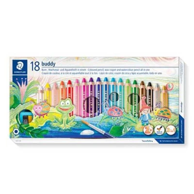 STAEDTLER Buddy 3-in-1 Crayons, 18 pcs
