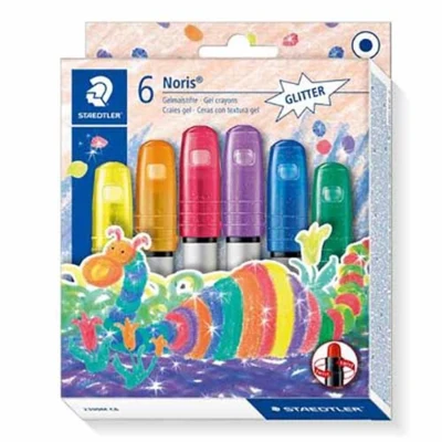 STAEDTLER Noris Club Gel Crayons Glitter, 6 pcs