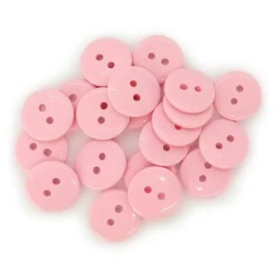 HobbyArts Round Plastic Buttons Pink, 20 pcs