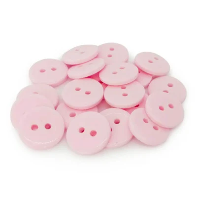 HobbyArts Round Plastic Buttons Light pink, 20 pcs
