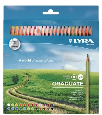 Lyra Graduate Coloured Pencils, 24 pcs