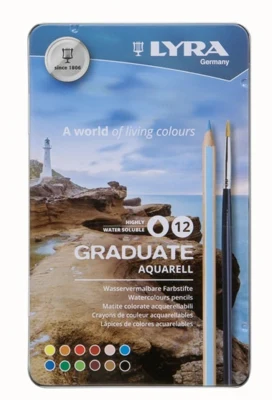 Lyra Graduate Aquarell Colour Pencils, 12 pcs