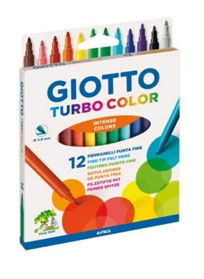Giotto Turbo Color Pens, 12 pcs