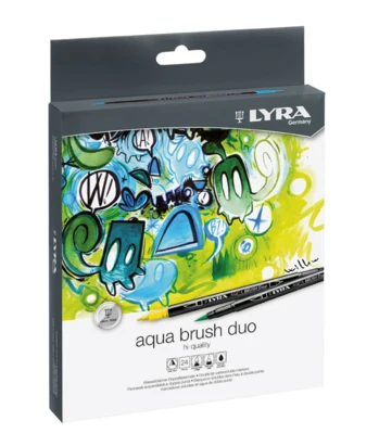Lyra Aqua Brush Duo Markers, 24 pcs