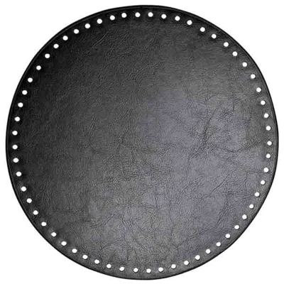 Go Handmade Bag / Basket Base, PU Leather, Round, 25 cm