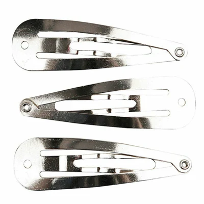 Hair Clips Silver plated, 10 pcs
