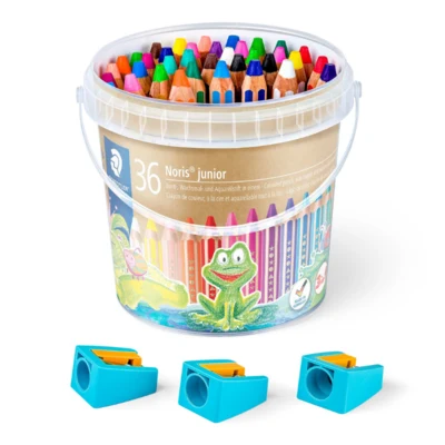 STAEDTLER Buddy Colour Pencils & Pencil Sharpeners, 36 + 3 pcs