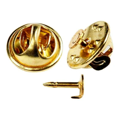 Brooch Buttons Gold plated, 25 pcs