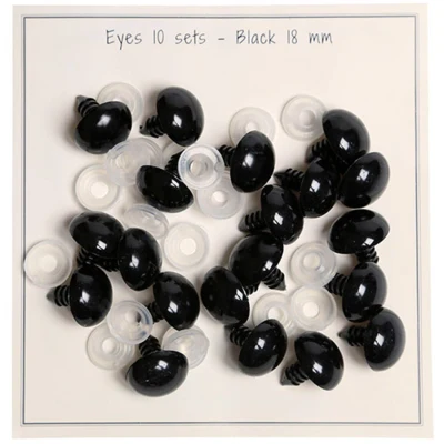 Go Handmade Safety Eye Black 18 mm (10 pairs)
