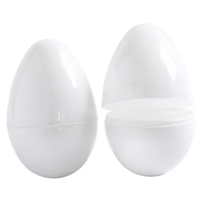 Eggs Matte white, 8.8 cm x 5.5 cm, 12 pcs