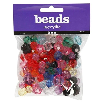 Facet bead mix, size 10-12-16 mm, 75 g
