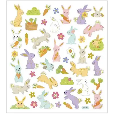 Stickers, Easter, Sheets 15 x 16.5 cm, 1 sheet