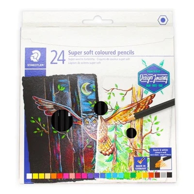STAEDTLER Super soft coloured pencils, 24 pcs