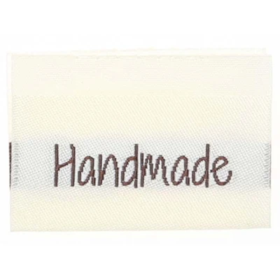 Go Handmade Woven Label, Double-sided, 35 x 19 mm, 10 pcs
