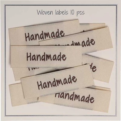 Go Handmade Woven Label, Handmade, 50 x 15 mm, 10 pcs