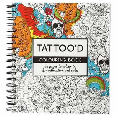 Colouring book Tattoo'd 19.5 x 23 cm, 64 pages