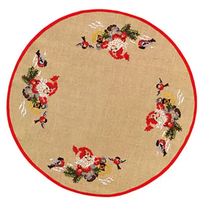 Christmas tree carpet Embroidery kit Elf & Birds