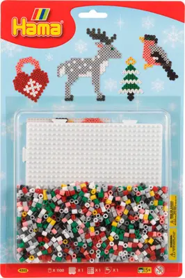 Hama Midi 4203 Pegboard & Beads Christmas