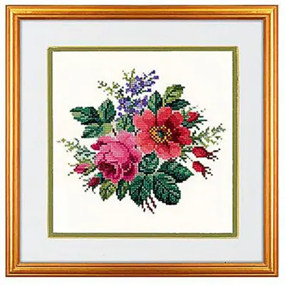 Embroidery kit Flower bouquet