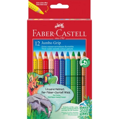 Faber-Castell Jumbo Grip Colour Pencil, 12 pencils